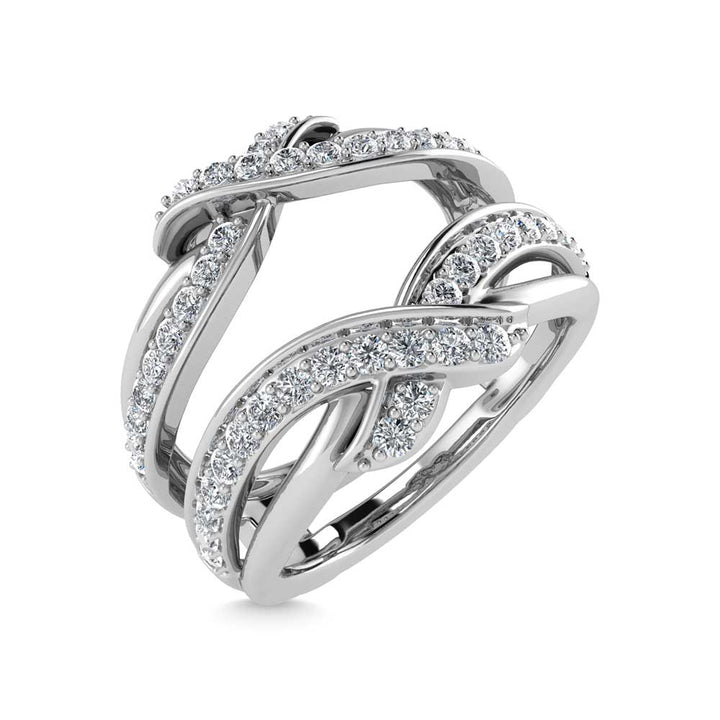 14K White Gold Diamond 1 Ct.Tw. Guard Ring