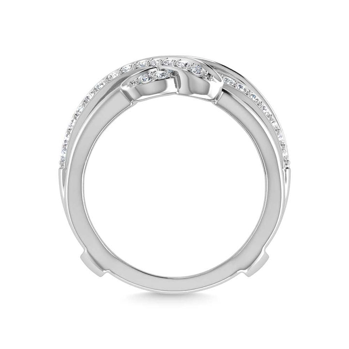 14K White Gold Diamond 1 Ct.Tw. Guard Ring