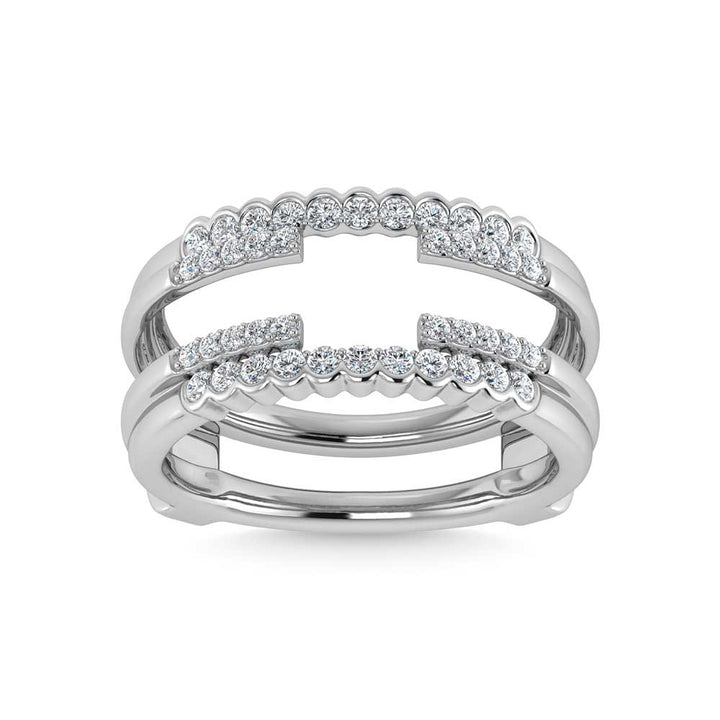 10K White Gold Diamond 1/3 Ct.Tw. Guard Ring