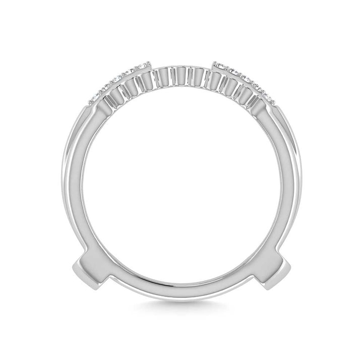10K White Gold Diamond 1/3 Ct.Tw. Guard Ring