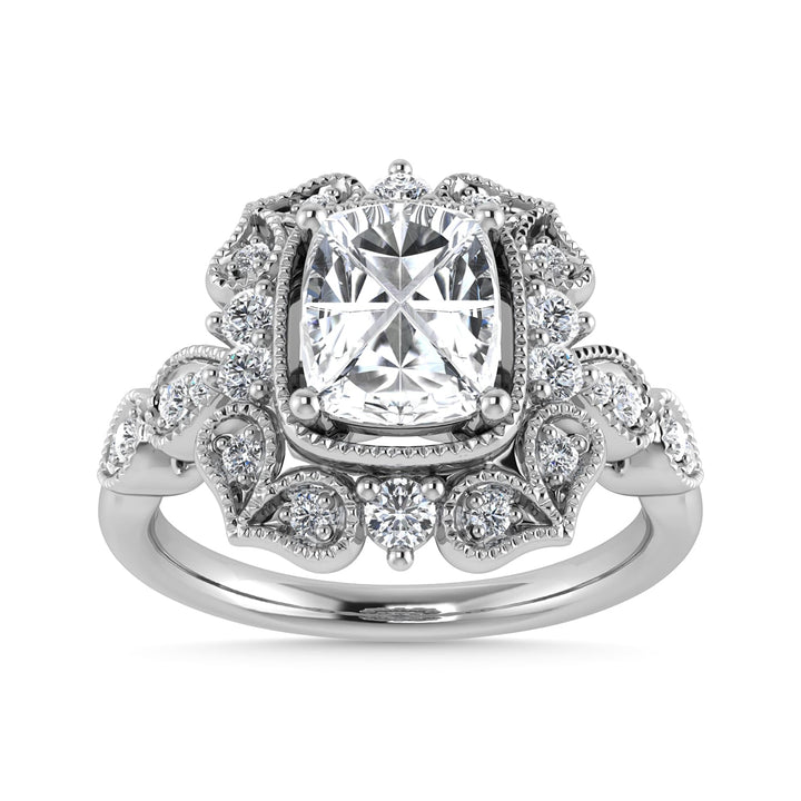 Diamond 5/8 Ct.Tw. Engagement Ring in 14K White Gold