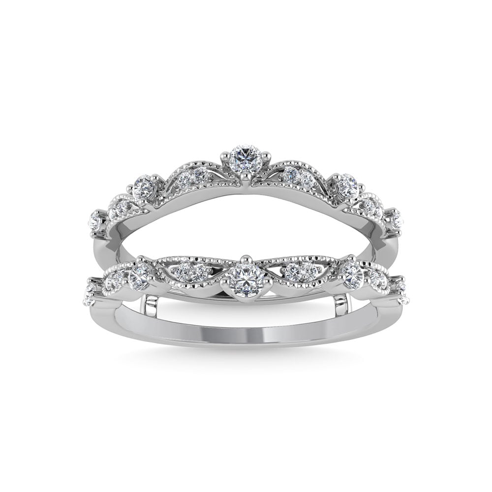 Diamond 1/5 Ct.Tw. Guard Ring in 10K White Gold