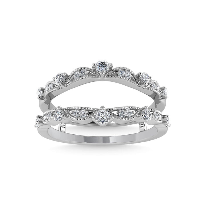 Diamond 1/5 Ct.Tw. Guard Ring in 10K White Gold