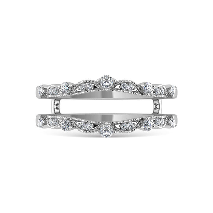 Diamond 1/5 Ct.Tw. Guard Ring in 10K White Gold
