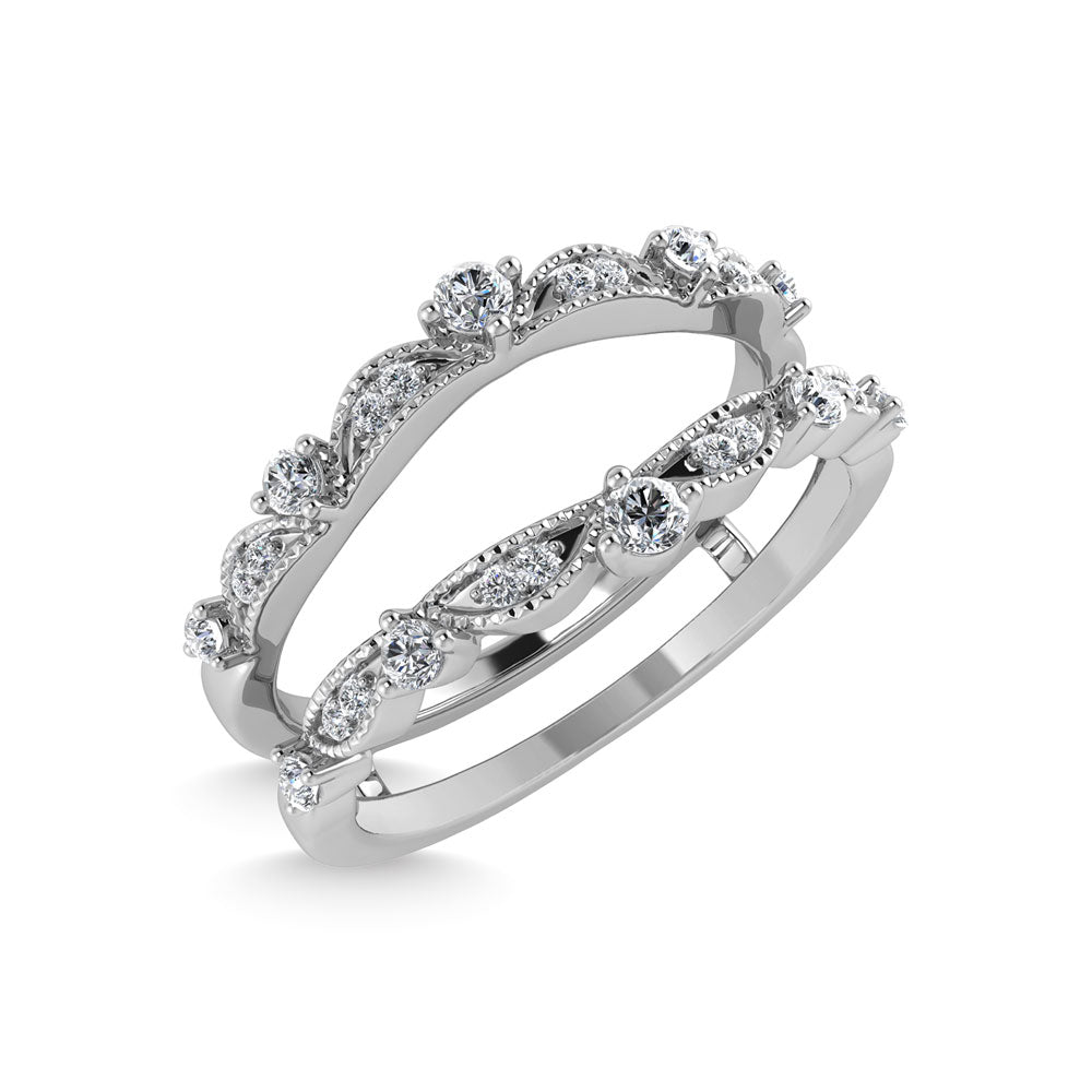 Diamond 1/5 Ct.Tw. Guard Ring in 10K White Gold