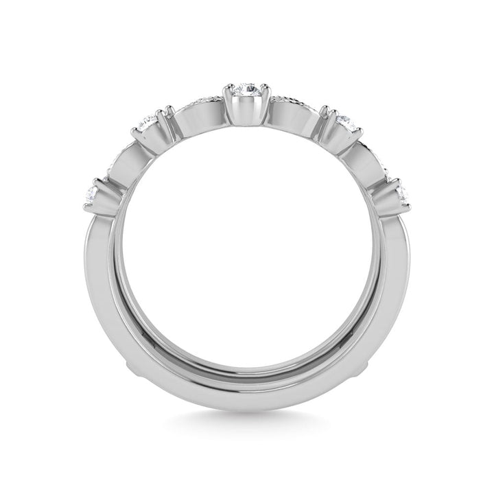 Diamond 1/5 Ct.Tw. Guard Ring in 10K White Gold