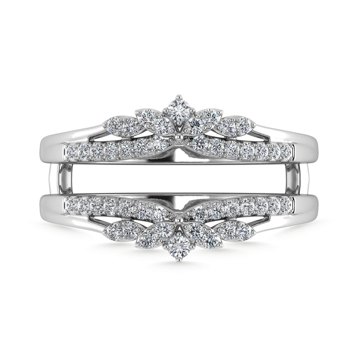 Diamond 1/4 Ct.Tw. Guard Ring in 10K White Gold