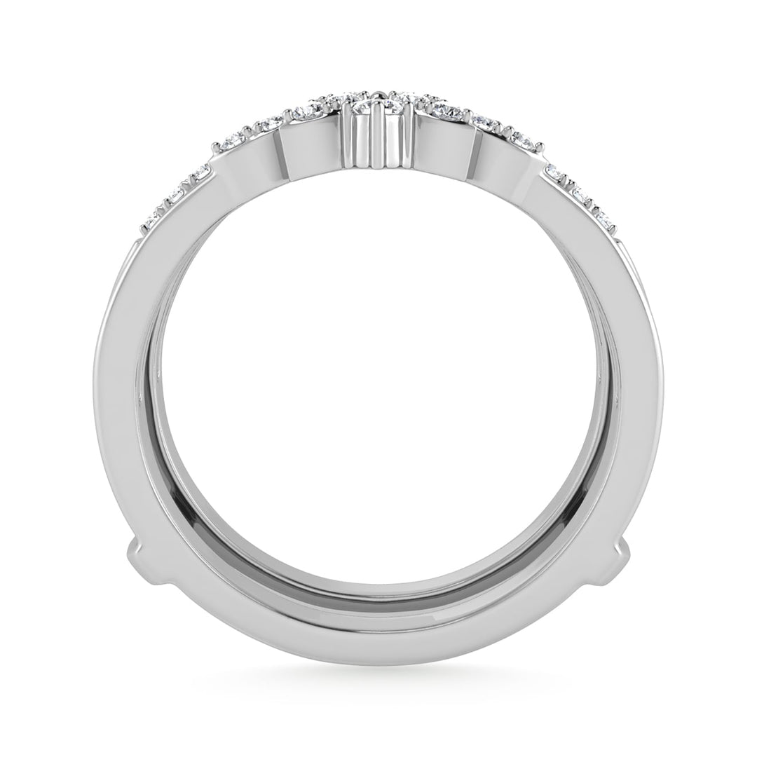 Diamond 1/4 Ct.Tw. Guard Ring in 10K White Gold