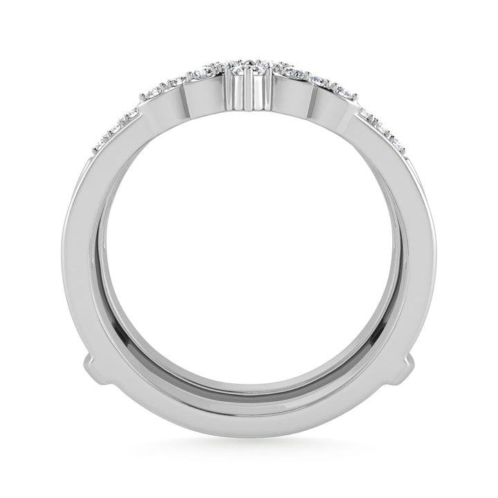 Diamond 1/4 Ct.Tw. Guard Ring in 10K White Gold