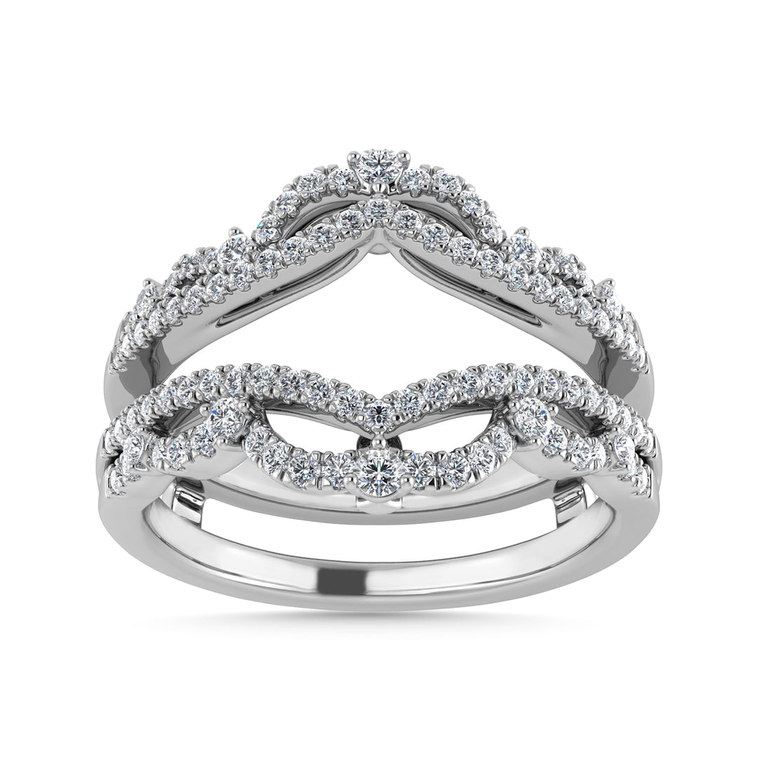 Diamond 1/3 Ct.Tw. Guard Ring in 14K White Gold