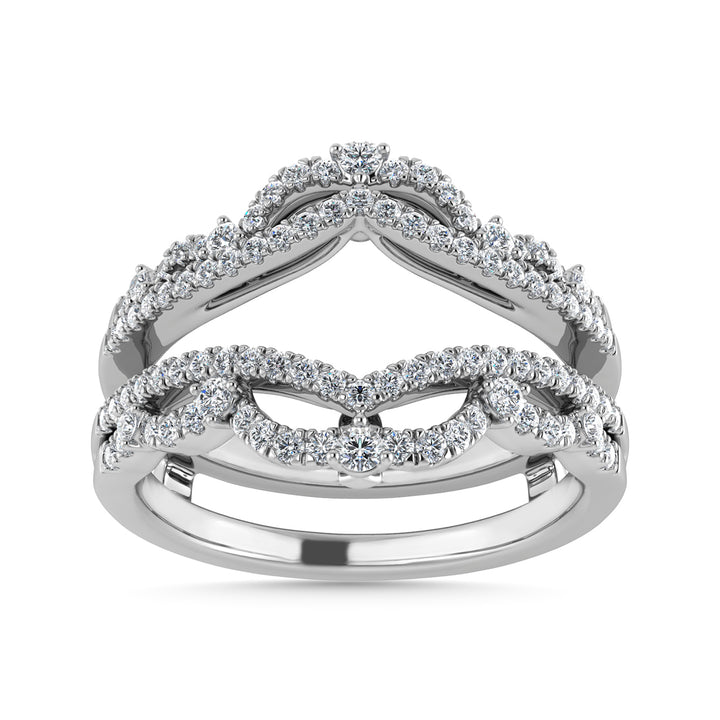 Diamond 1/3 Ct.Tw. Guard Ring in 14K White Gold