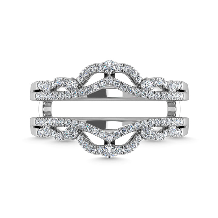 Diamond 1/3 Ct.Tw. Guard Ring in 14K White Gold