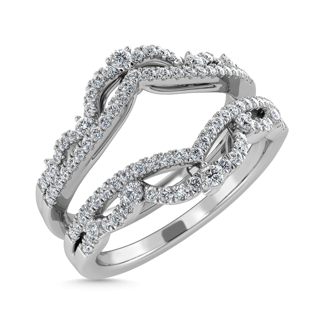Diamond 1/3 Ct.Tw. Guard Ring in 14K White Gold