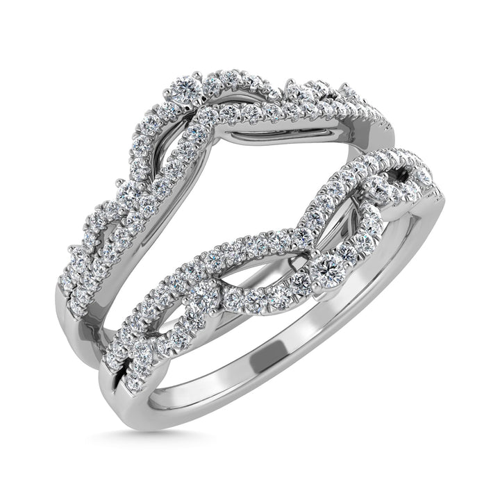 Diamond 1/3 Ct.Tw. Guard Ring in 14K White Gold