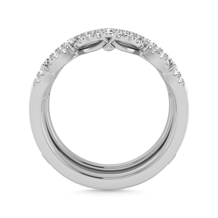 Diamond 1/3 Ct.Tw. Guard Ring in 14K White Gold