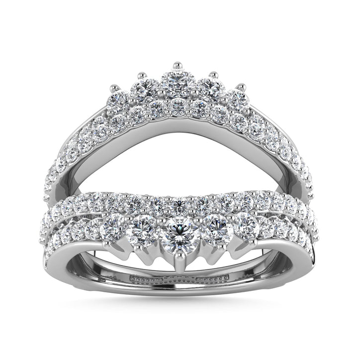 Diamond 1 Ct.Tw. Guard Ring in 14K White Gold