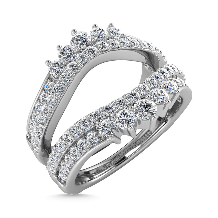 Diamond 1 Ct.Tw. Guard Ring in 14K White Gold