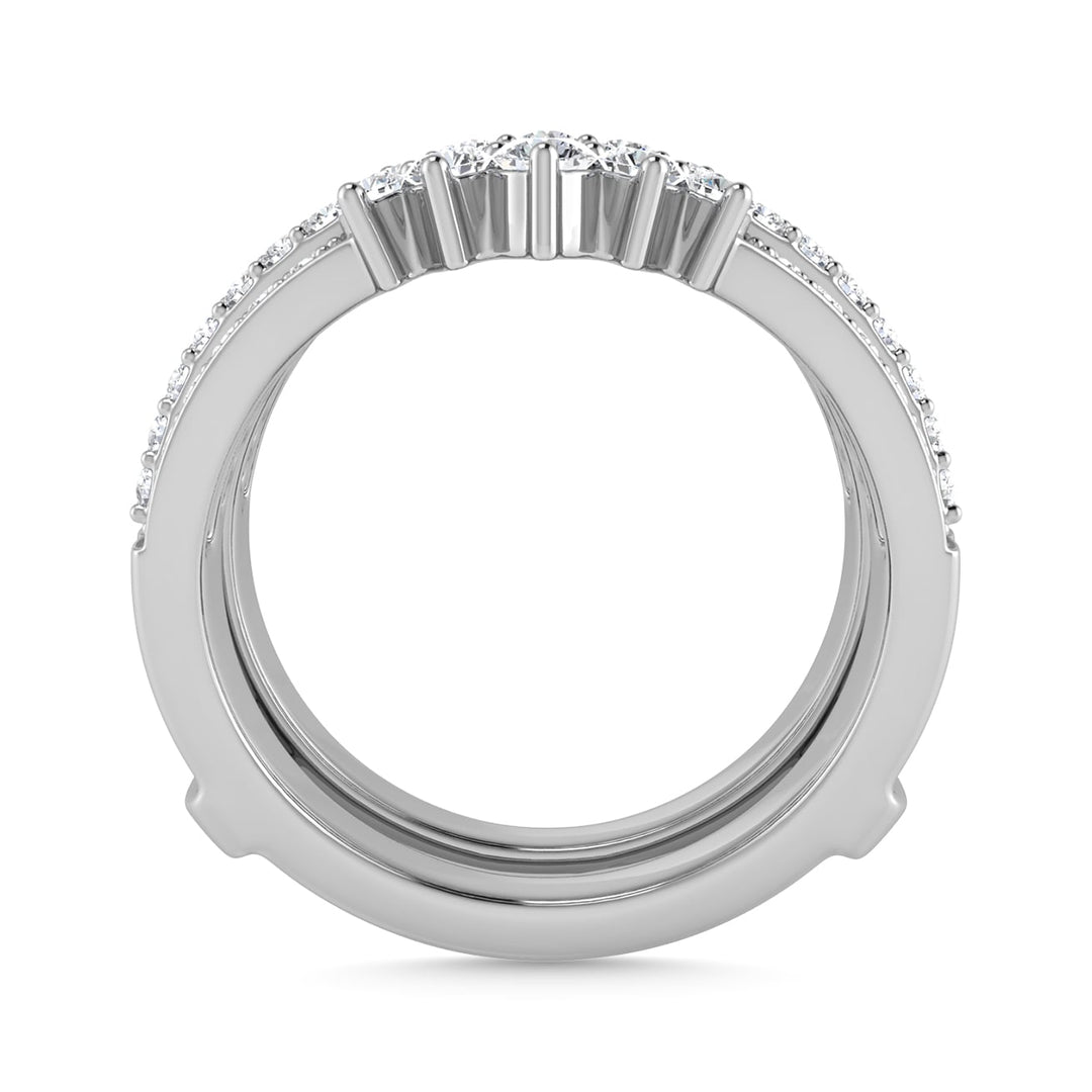 Diamond 1 Ct.Tw. Guard Ring in 14K White Gold