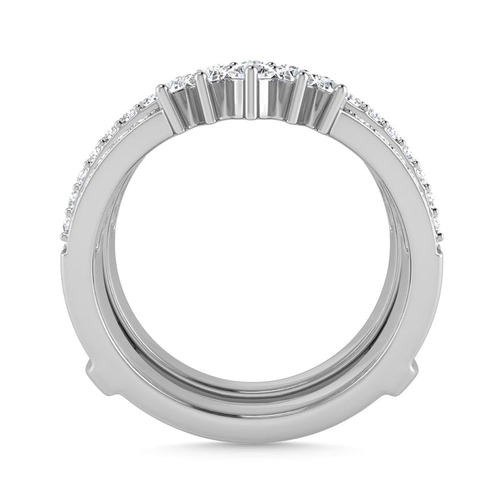Diamond 1 Ct.Tw. Guard Ring in 14K White Gold