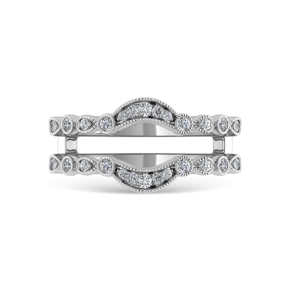 Diamond 1/4 Ct.Tw. Guard Ring in 14K White Gold