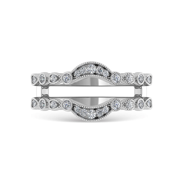 Diamond 1/4 Ct.Tw. Guard Ring in 14K White Gold