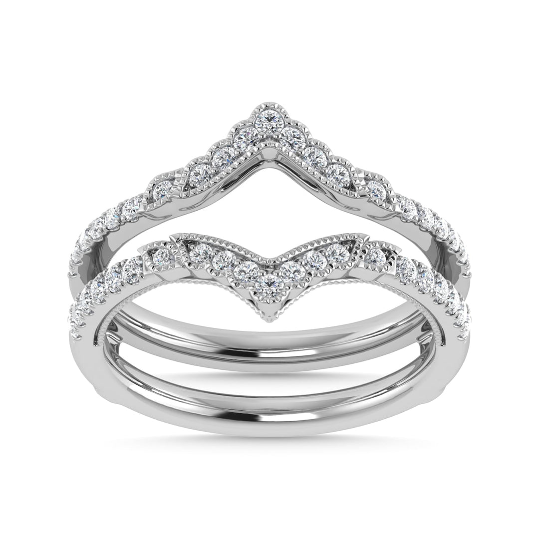 Diamond 3/8 Ct.Tw. Guard Ring in 14K White Gold