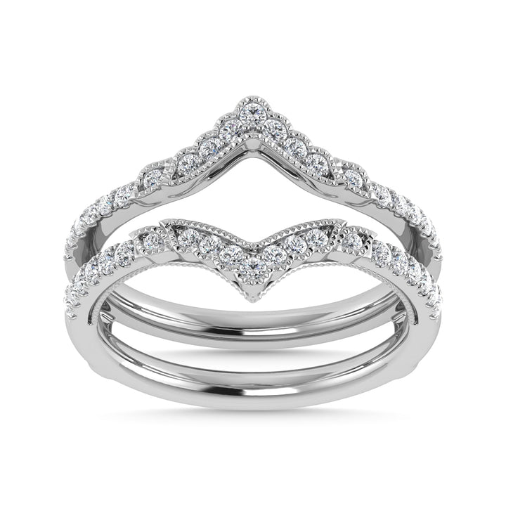 Diamond 3/8 Ct.Tw. Guard Ring in 14K White Gold