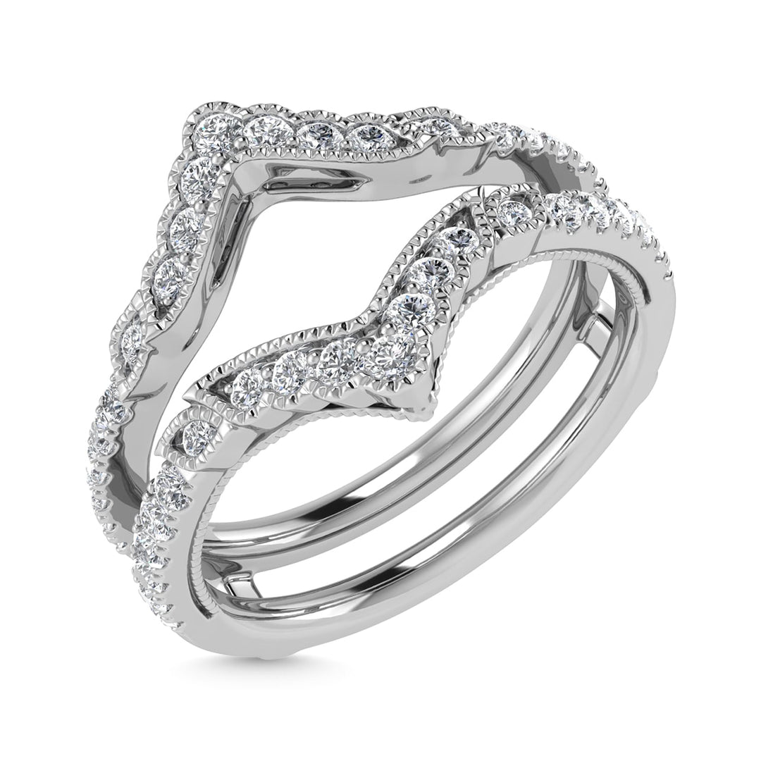 Diamond 3/8 Ct.Tw. Guard Ring in 14K White Gold