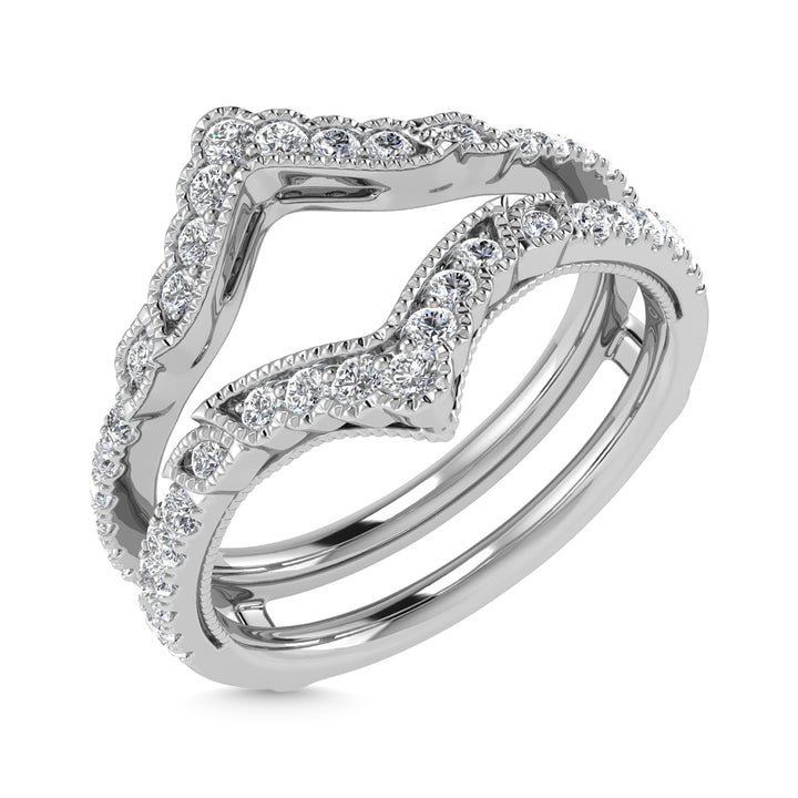 Diamond 3/8 Ct.Tw. Guard Ring in 14K White Gold