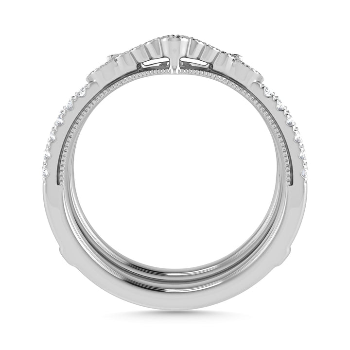 Diamond 3/8 Ct.Tw. Guard Ring in 14K White Gold