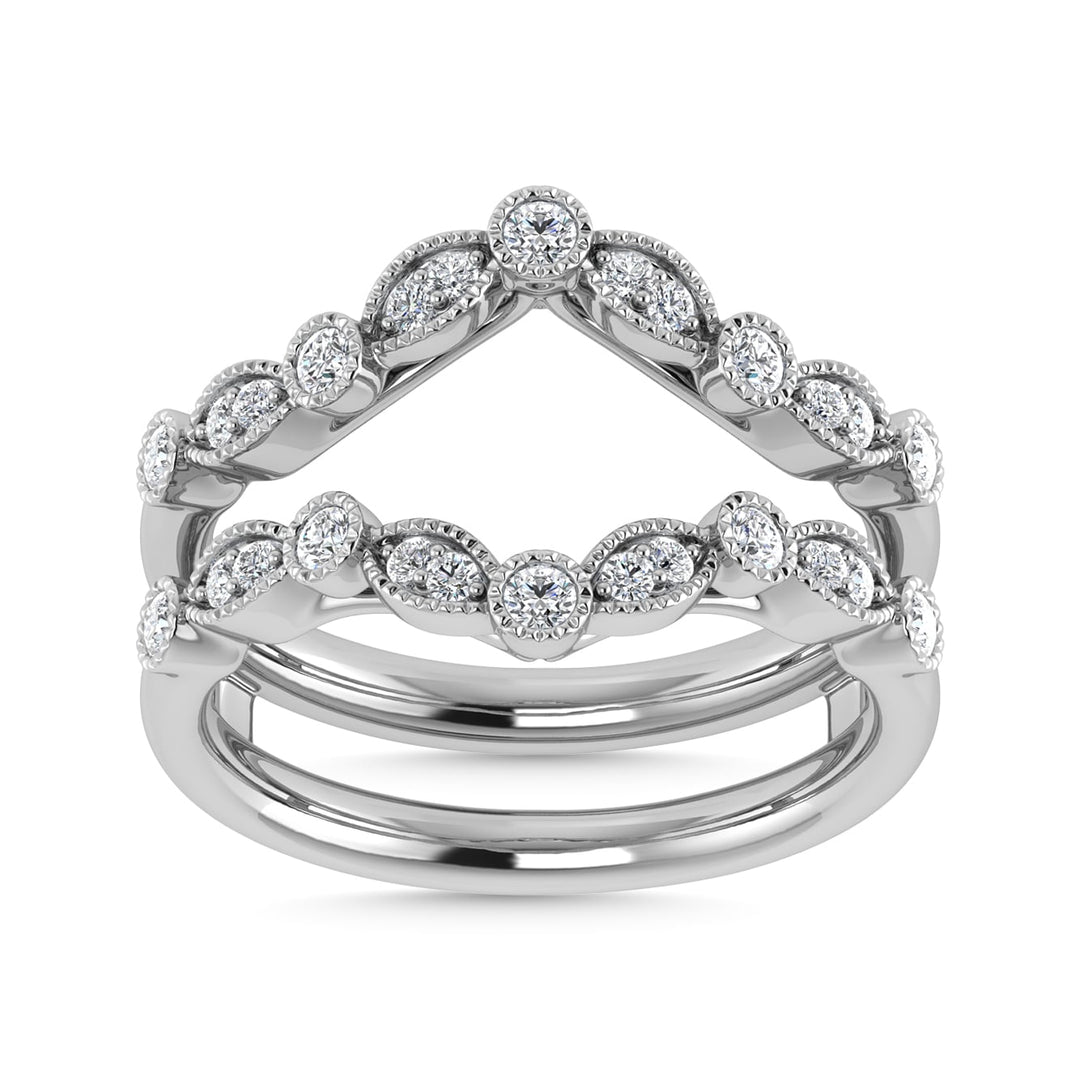 Diamond 3/8 Ct.Tw. Guard Ring in 14K White Gold