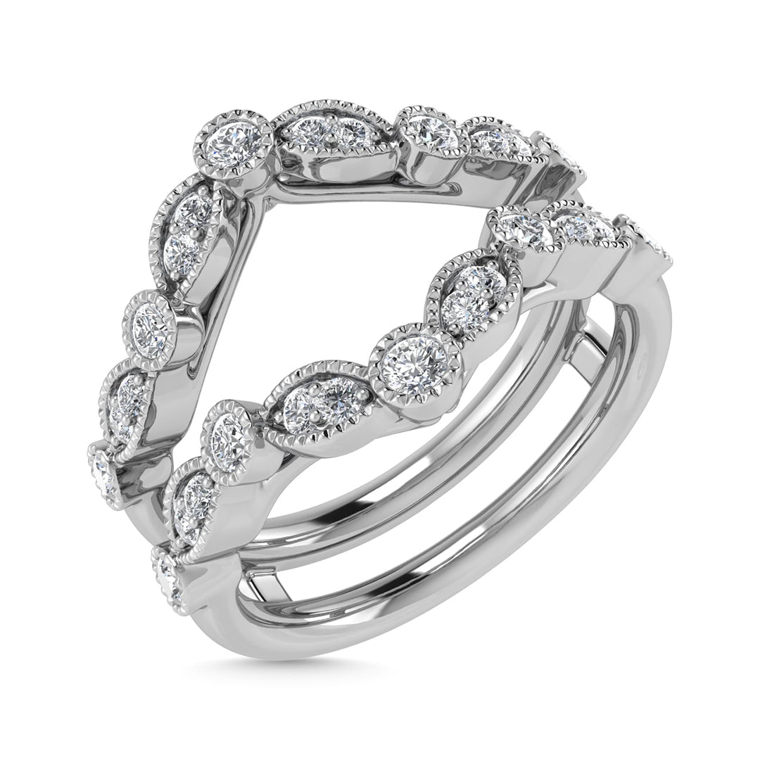 Diamond 3/8 Ct.Tw. Guard Ring in 14K White Gold