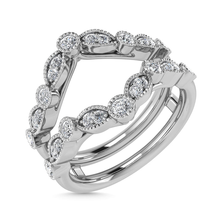 Diamond 3/8 Ct.Tw. Guard Ring in 14K White Gold