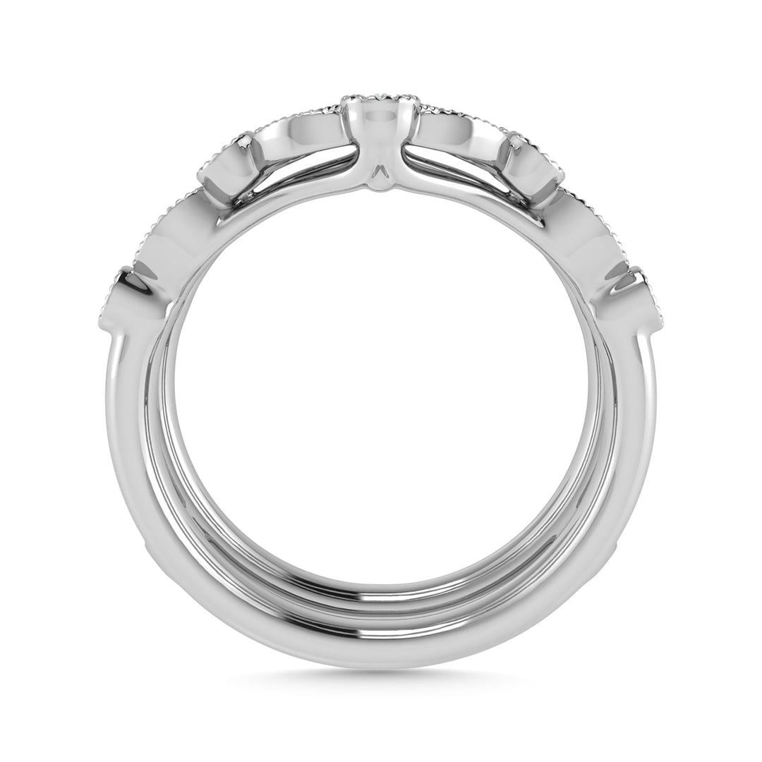Diamond 3/8 Ct.Tw. Guard Ring in 14K White Gold