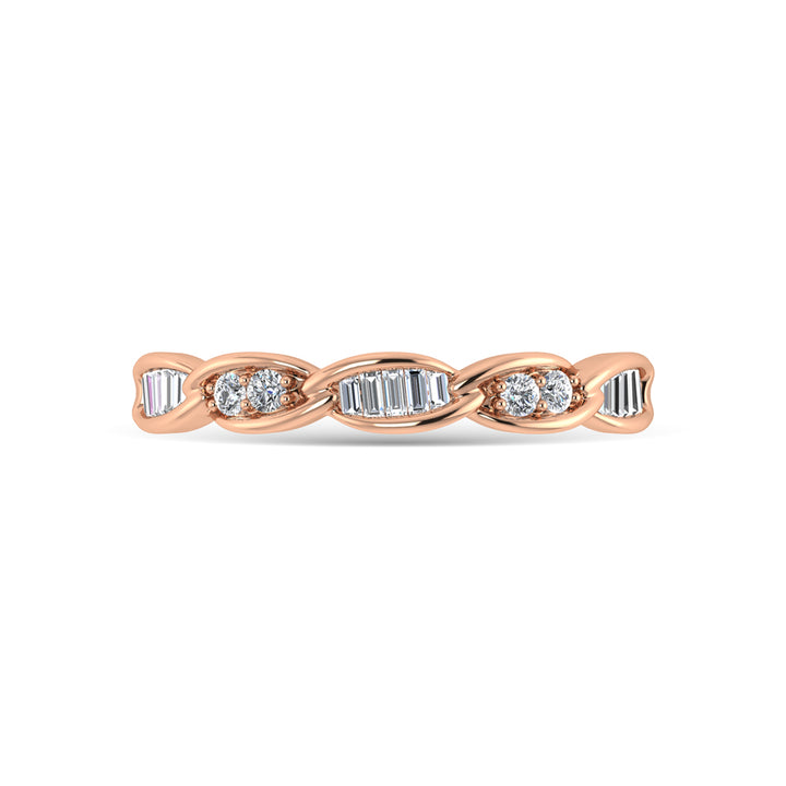 10K Rose Gold Diamond 1/5 Ct.Tw. Stackable Ring