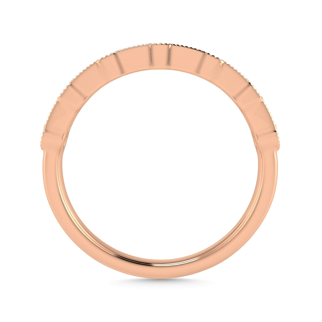 Diamond 1/4 Ct.Tw. Ladies Wedding Band in 14K Rose Gold