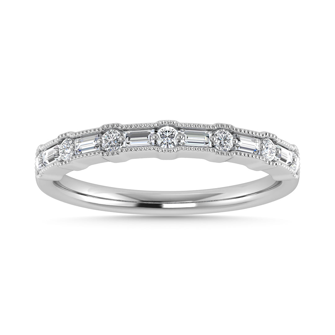 Diamond 1/4 Ct.Tw. Ladies Wedding Band in 14K White Gold