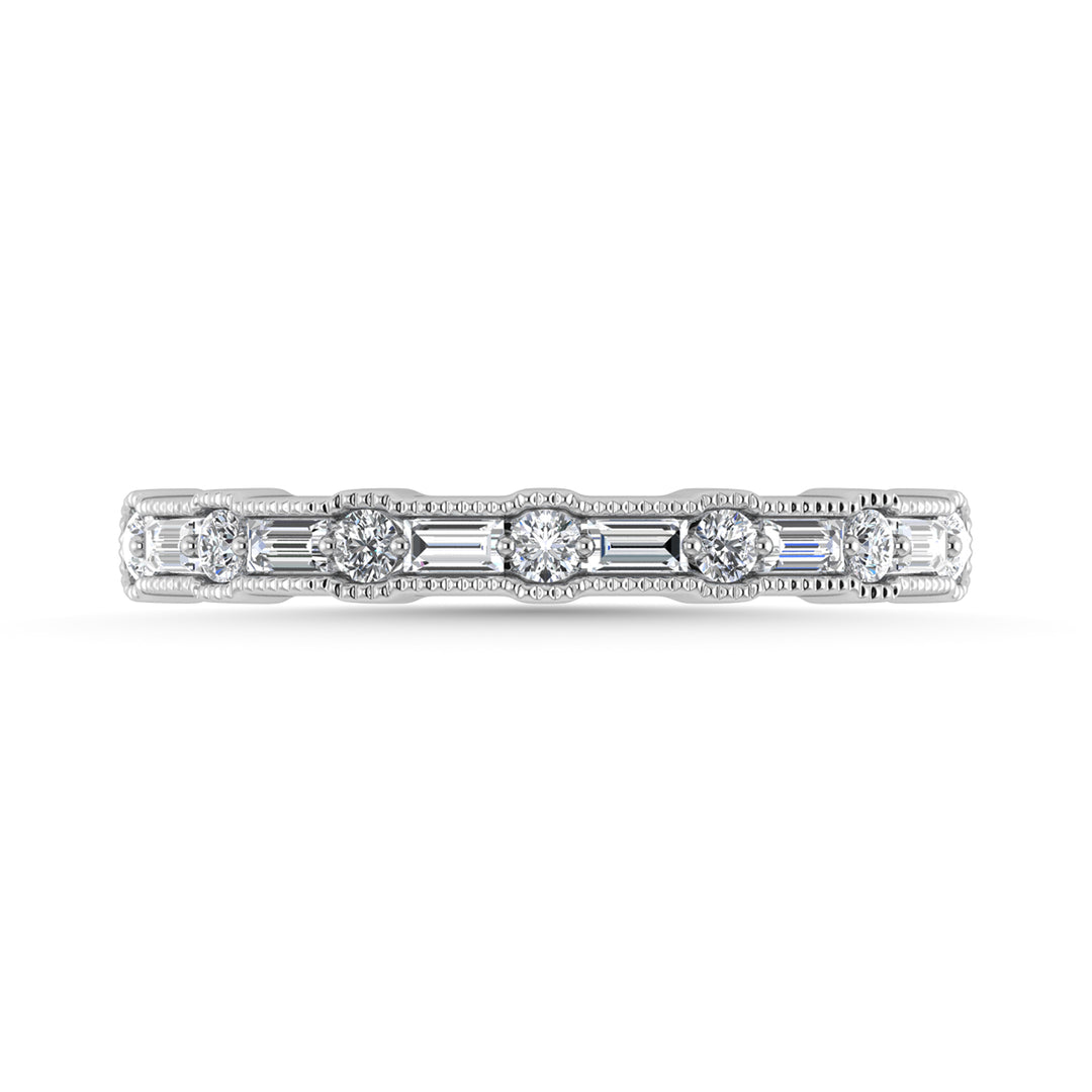 Diamond 1/4 Ct.Tw. Ladies Wedding Band in 14K White Gold