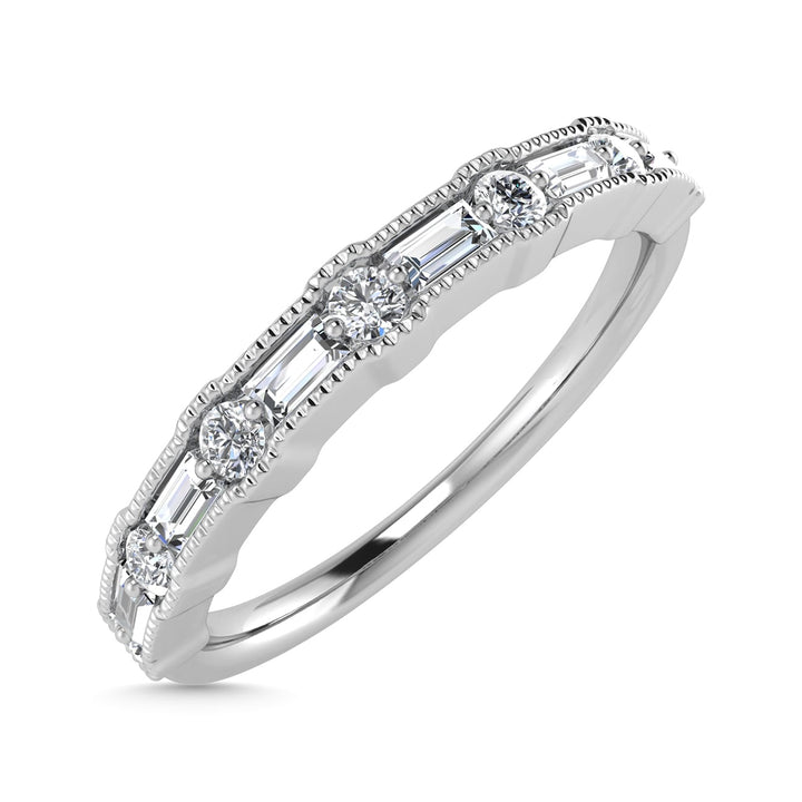 Diamond 1/4 Ct.Tw. Ladies Wedding Band in 14K White Gold