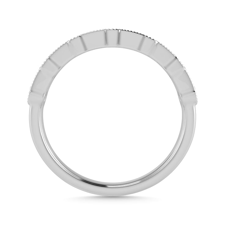 Diamond 1/4 Ct.Tw. Ladies Wedding Band in 14K White Gold