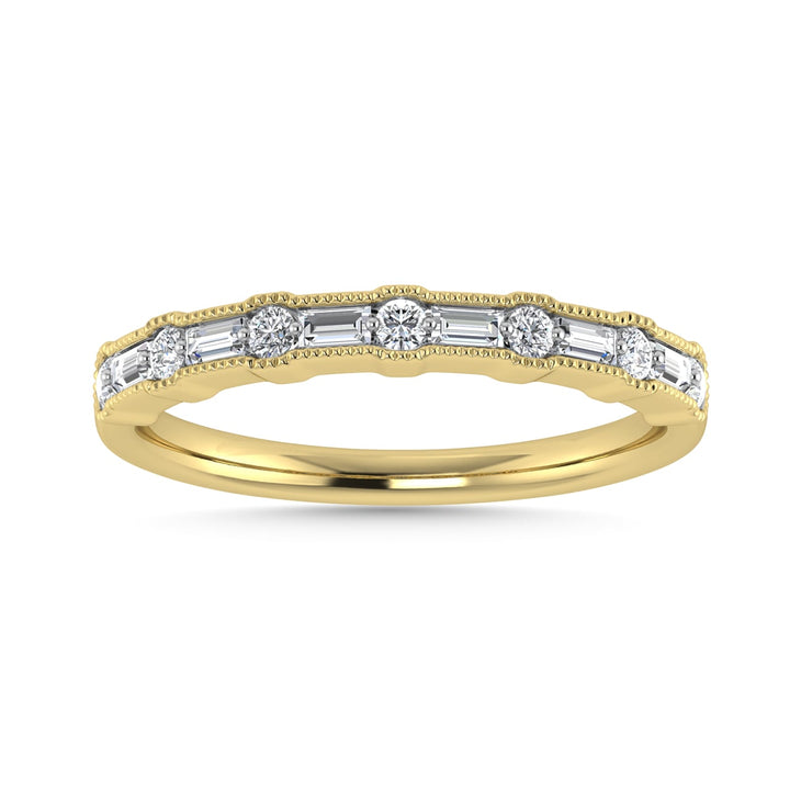 Diamond 1/4 Ct.Tw. Ladies Wedding Band in 14K Yellow Gold