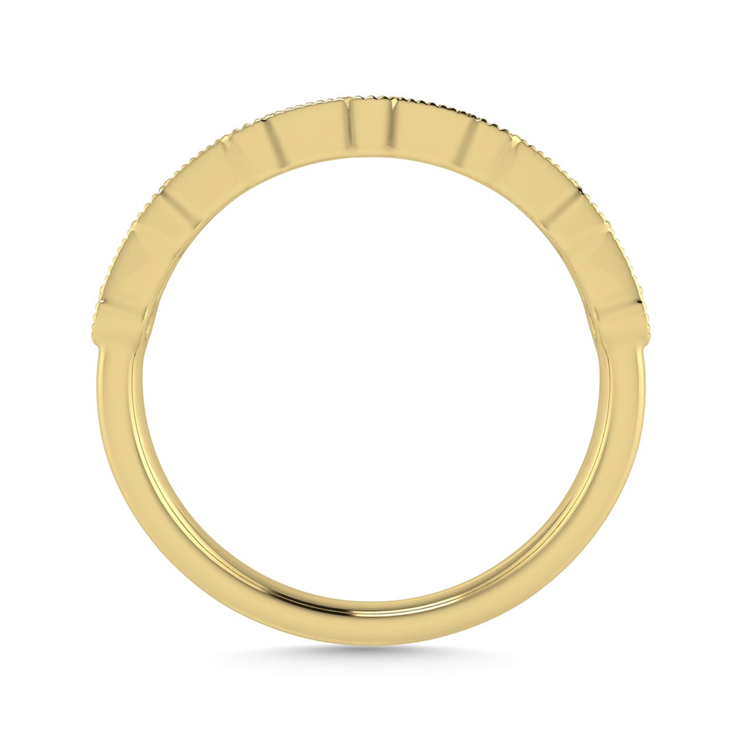 Diamond 1/4 Ct.Tw. Ladies Wedding Band in 14K Yellow Gold