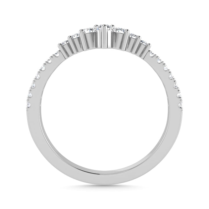 Diamond 1/4 Ct.Tw. Chevron Band in 14K White Gold