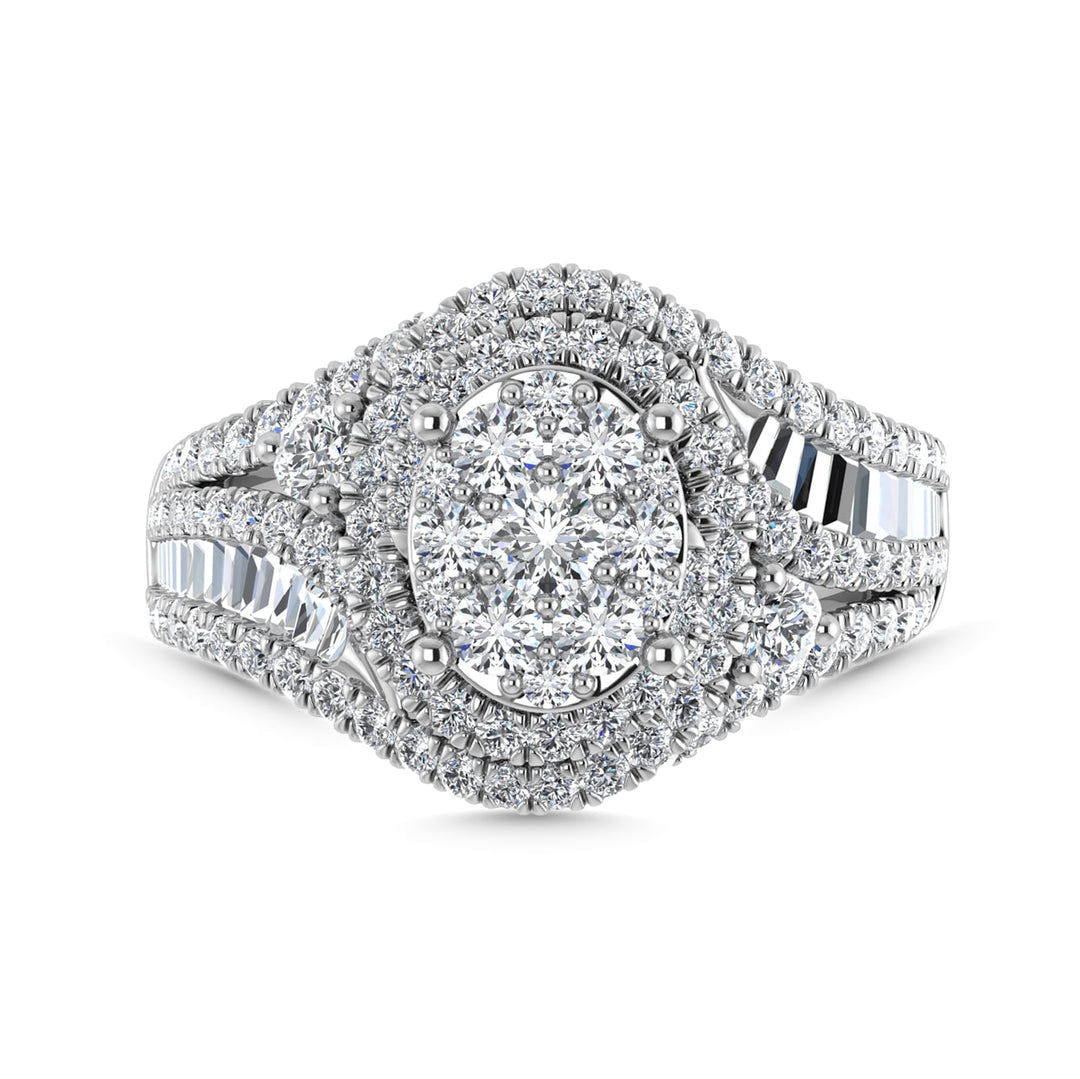Diamond 1 5/8 Ct.Tw. Engagement Ring in 14K White Gold