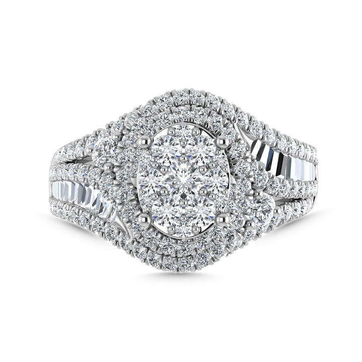 Diamond 1 5/8 Ct.Tw. Engagement Ring in 14K White Gold