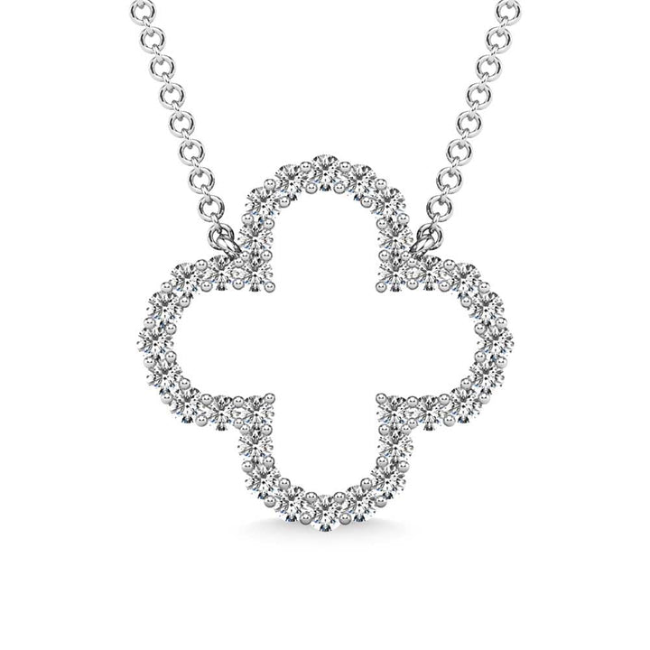 Diamond 1/3 Ct.Tw. Clover Pendant in 10K White Gold