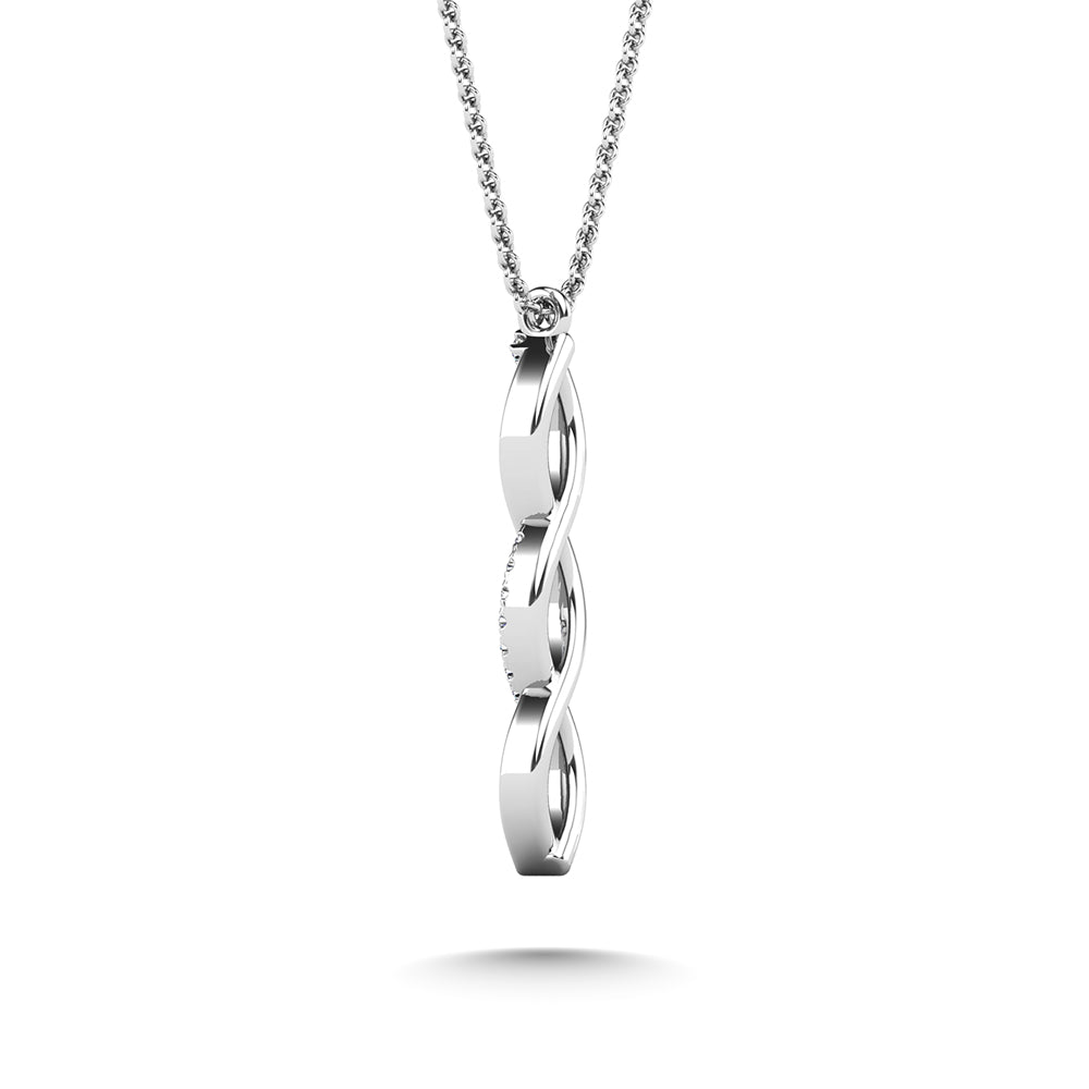 10K White Gold Diamond 1/20 Ct.Tw. Fashion Pendant