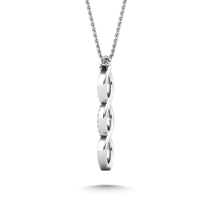 10K White Gold Diamond 1/20 Ct.Tw. Fashion Pendant