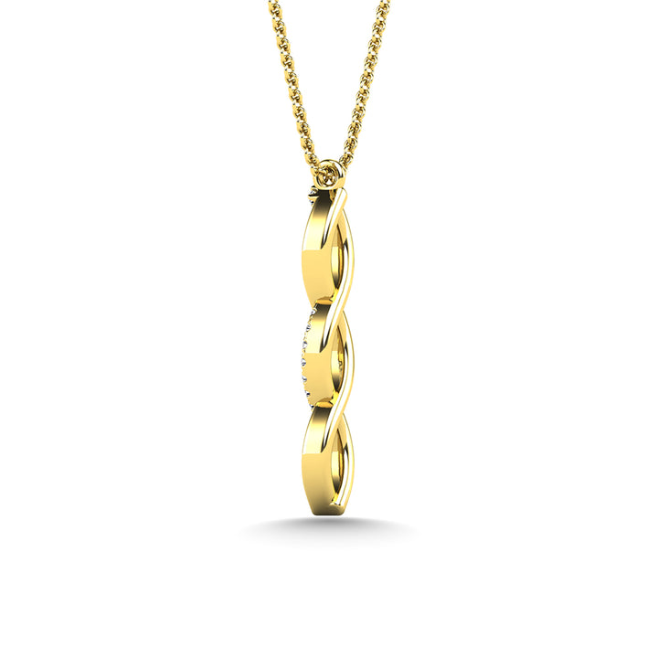 10K Yellow Gold Diamond 1/20 Ct.Tw. Fashion Pendant