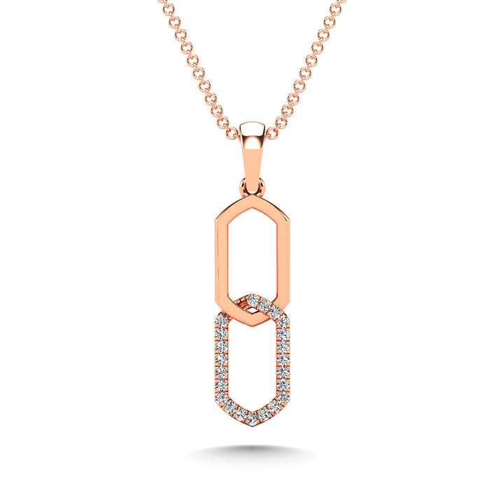 10K Rose Gold Diamond 1/20 Ct.Tw. Fashion Pendant